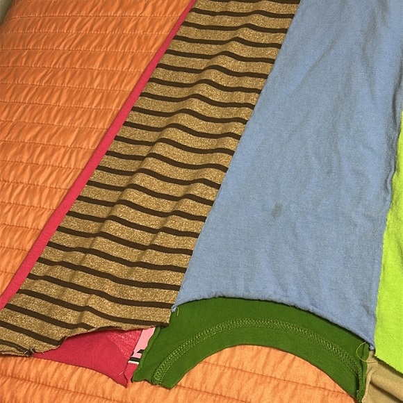 Handmade Recycled Upcycled T Shirt Skirt One of a Kind Unique approx size M - Picture 5 of 14